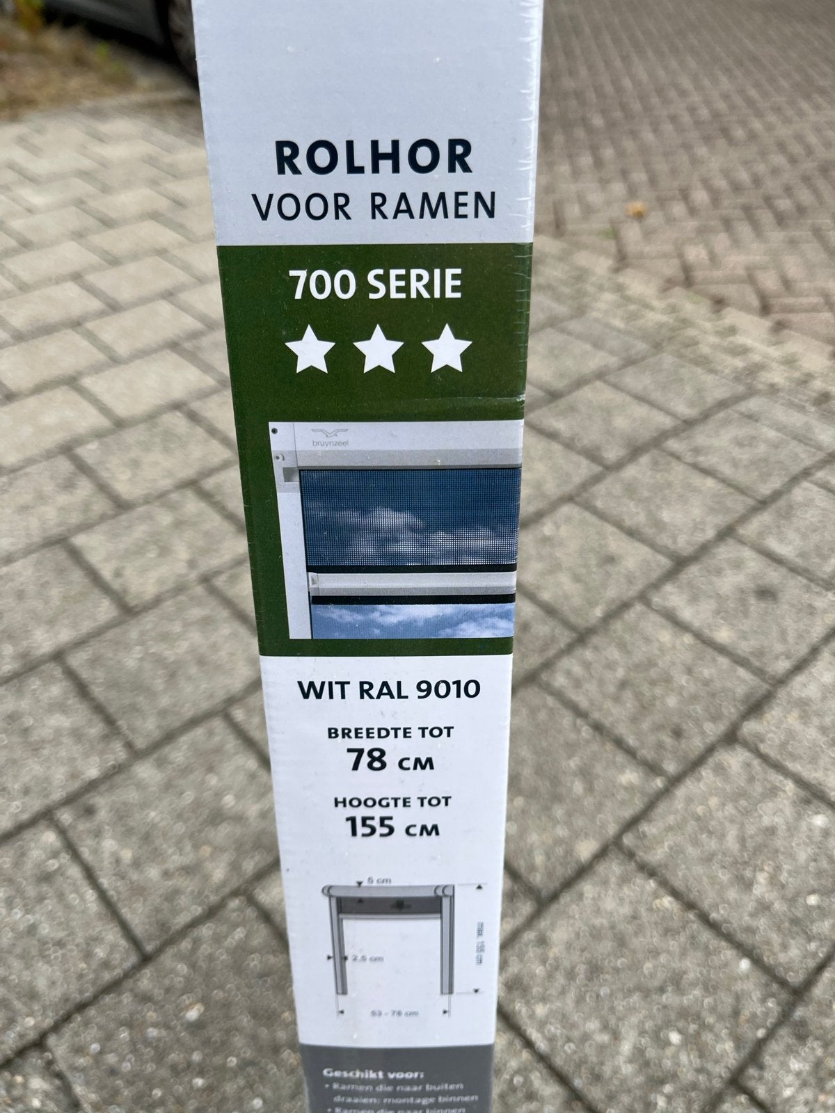 Bruynzeel Rolhor voor ramen 700 serie Wit RAL 9010 Nieuw, Ophalen, Minder dan 80 cm, Nieuw, Overige typen