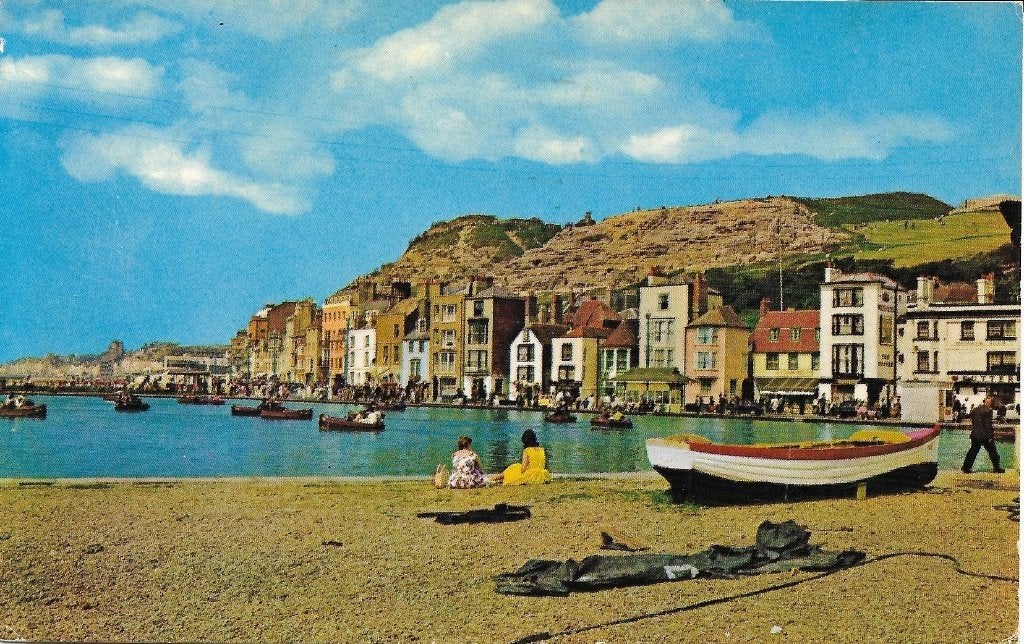 Ansichtkaart  	Hastings (Engeland)	Boating Pool & West Hill, Verzamelen, Verzenden, 1980 tot heden, Gelopen, Engeland