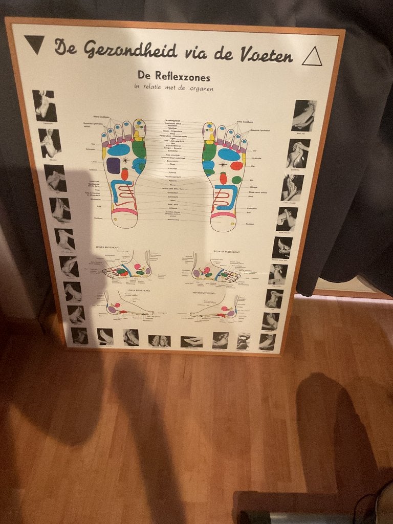 Poster gezondheid via de voeten, Ophalen, Zo goed als nieuw, Foto of Poster, 75 cm of meer