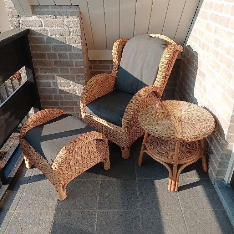rotan relax fateuil, Tuin en Terras, Tuinsets en Loungesets, Ophalen, 2 zitplaatsen