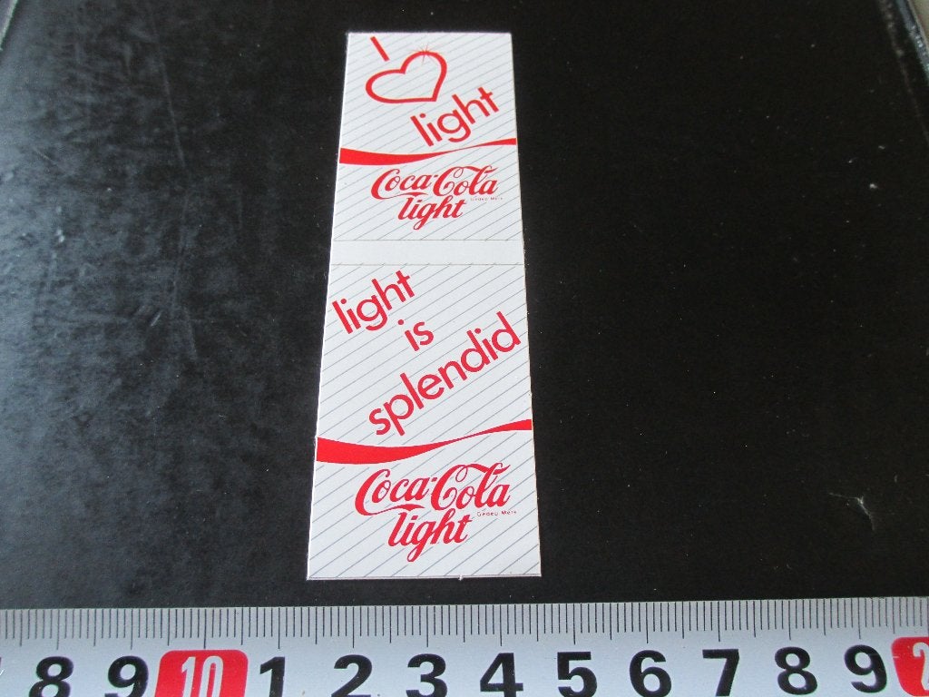 sticker set frisdrank coca-cola light is splended I love, Ophalen, Zo goed als nieuw