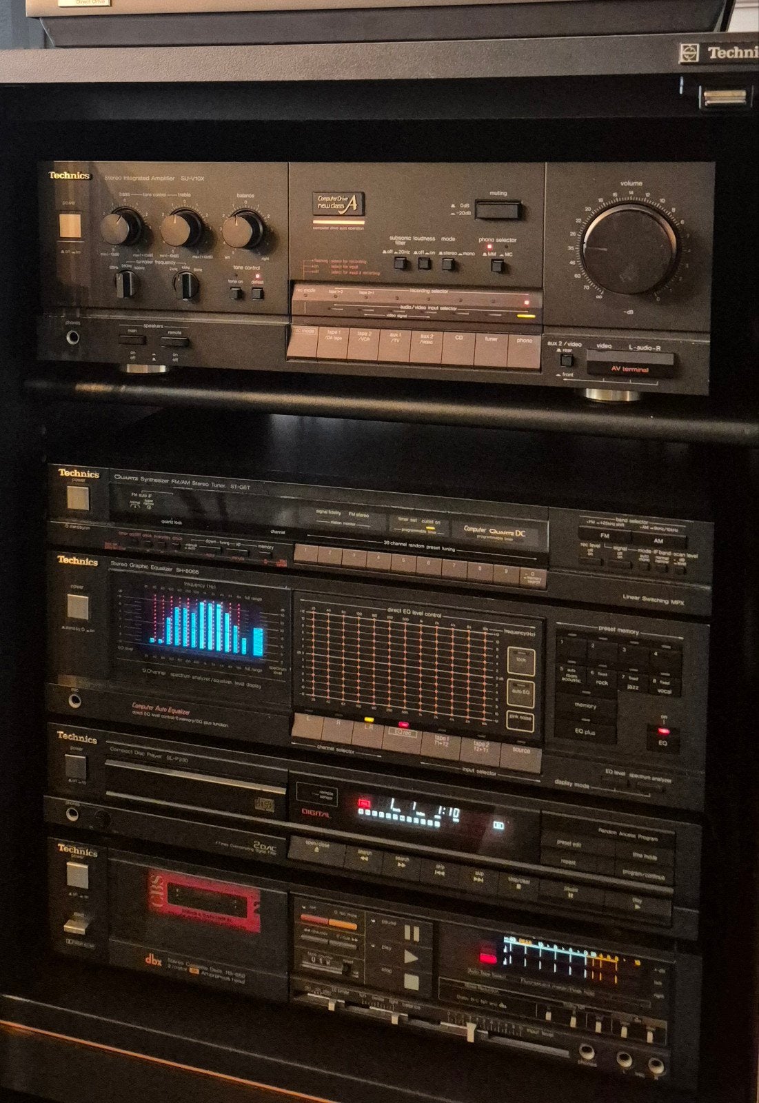Technics Stereo set 80's, Gebruikt, Losse componenten, Cassettedeck, Ophalen