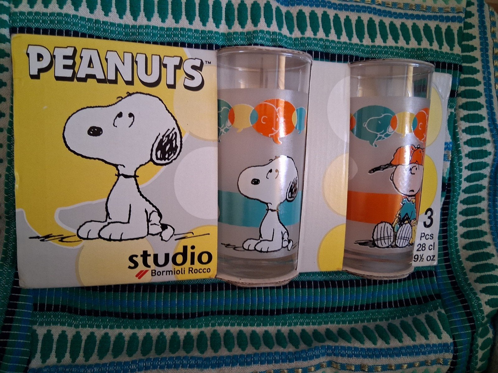 Snoopy Peanuts glazen set, Glas of Glazen, Ophalen of Verzenden, Overige stijlen, Glas