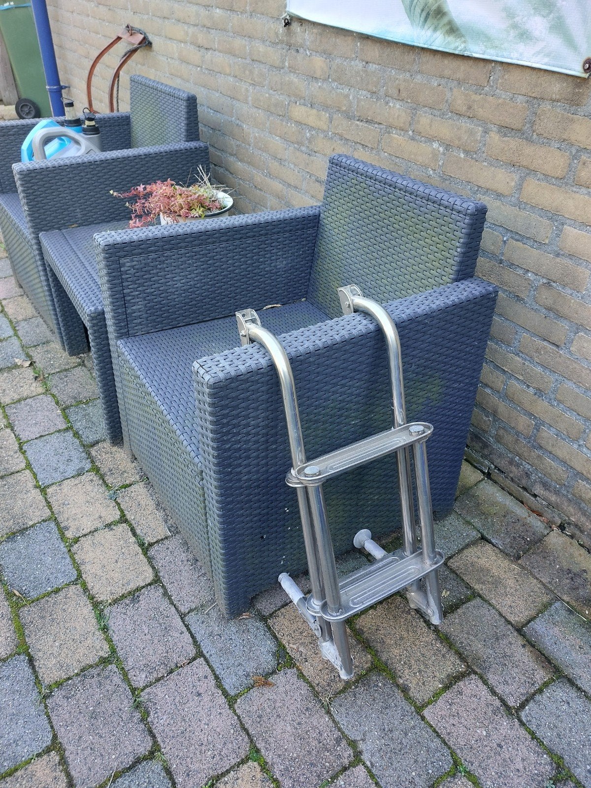 RVS Zwemtrap Opklapbaar - 102x25 cm, Watersport en Boten, Ophalen, Gebruikt, Overige typen