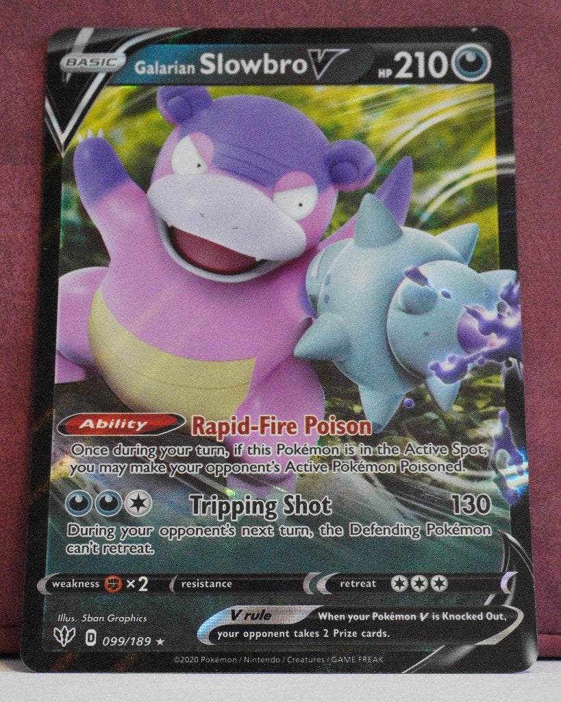 Galarian Slowbro V 099-189 Darkness Ablaze Pokémon Kaart, Verzenden, Nieuw, Losse kaart
