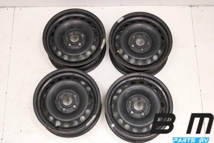 Set 15 inch stalen velgen Golf 6 / Touran 1K0601027C, Auto-onderdelen, Gebruikt, Velg(en)