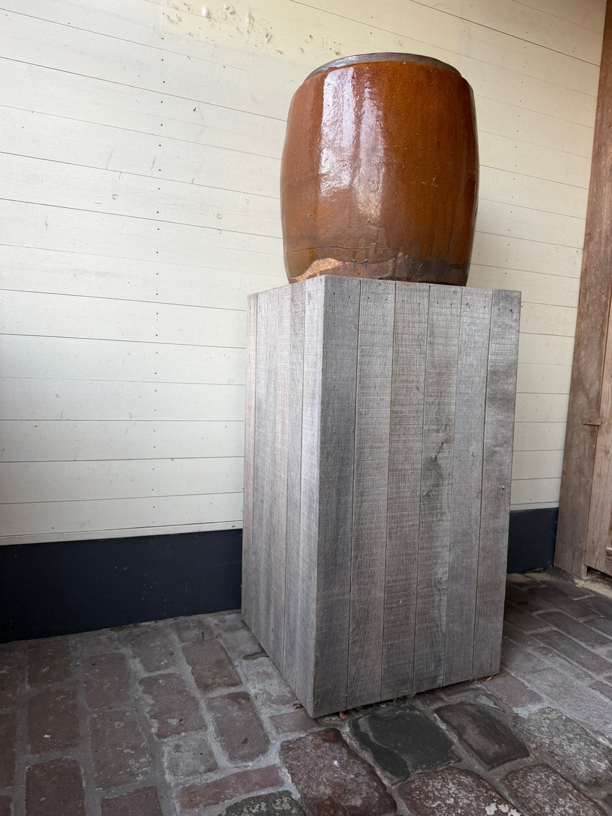Houten, vergrijsde zuil, Ophalen, Gebruikt