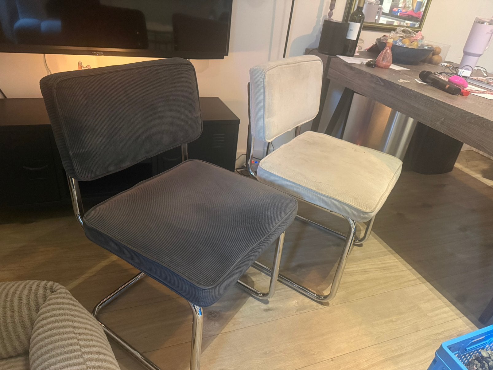 4 eetkamerstoelen, Ophalen, Gebruikt, Vier, Stof