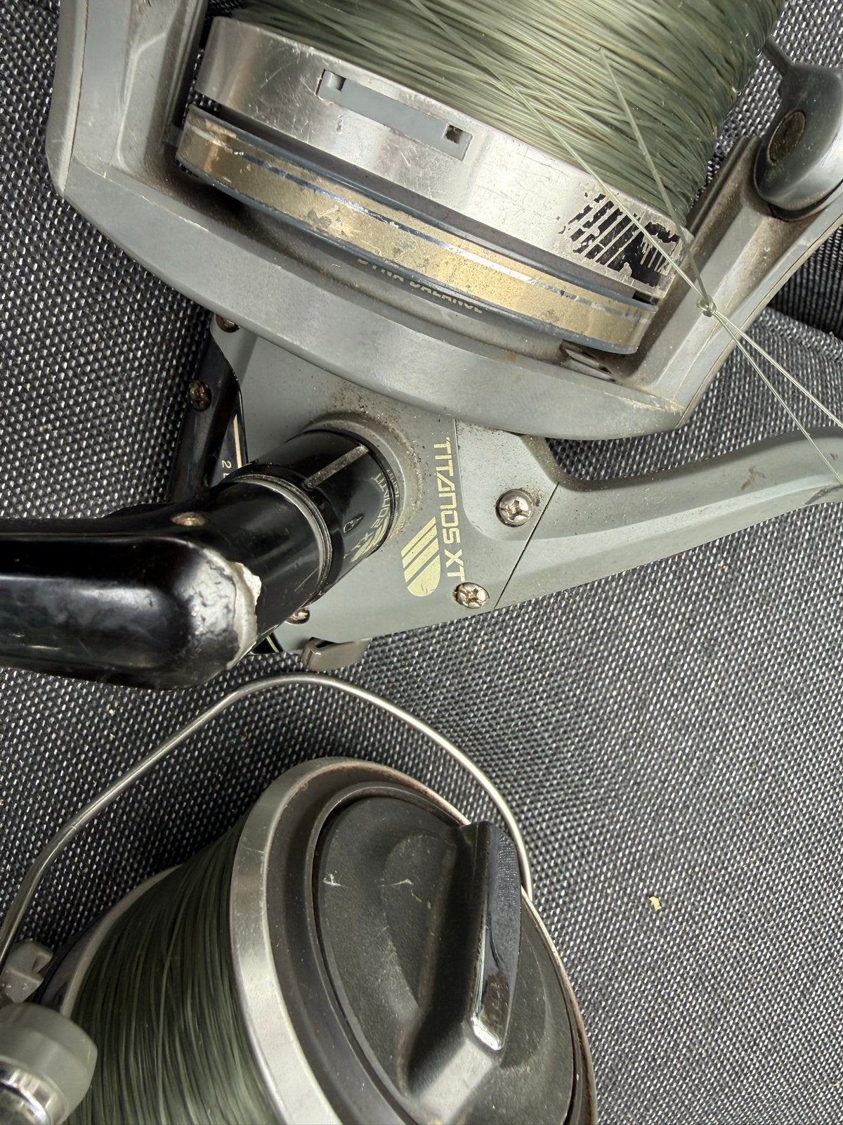 4x Shimano Titanos XT 10000 Big Pitt Molens - Gebruikt, Ophalen of Verzenden, Gebruikt, Molen