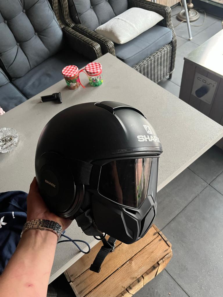 Shark Drak helm mat zwart - Maat L, Motoren, Ophalen, Heren, Jethelm, Shark