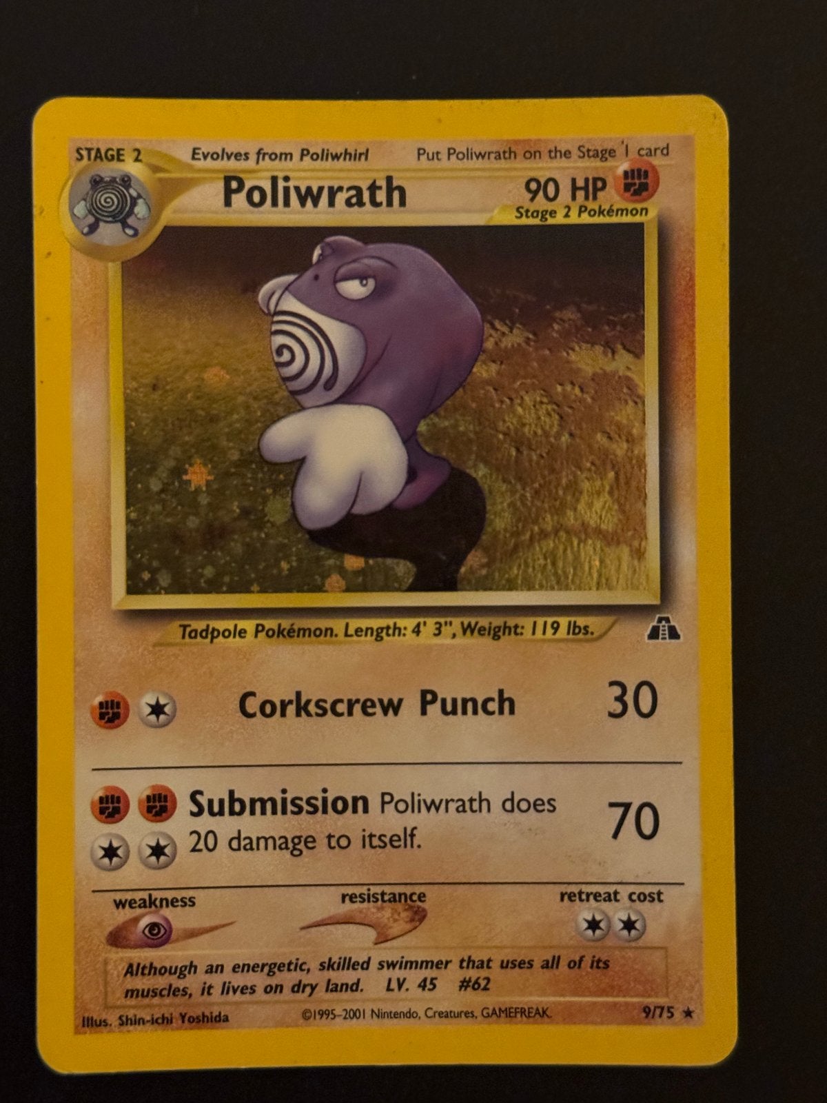 Poliwrath Pokémon Kaart 90 HP -, Ophalen of Verzenden, Losse kaart