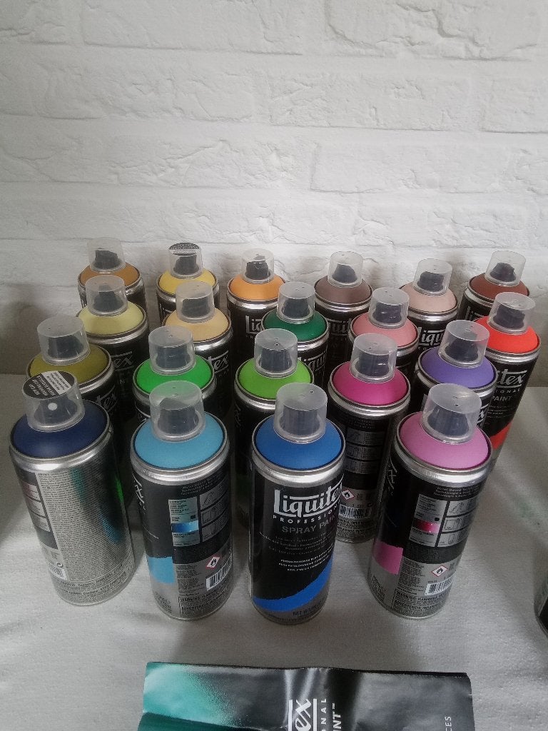 Spuitbussen kunstenaars acryl verf Liquitex, Ophalen of Verzenden, Zo goed als nieuw, Acrylverf