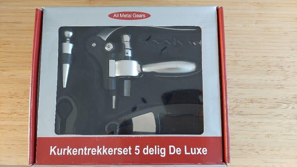 Luxe kurkentrekker set 5-delig nieuw, Ophalen of Verzenden, Nieuw