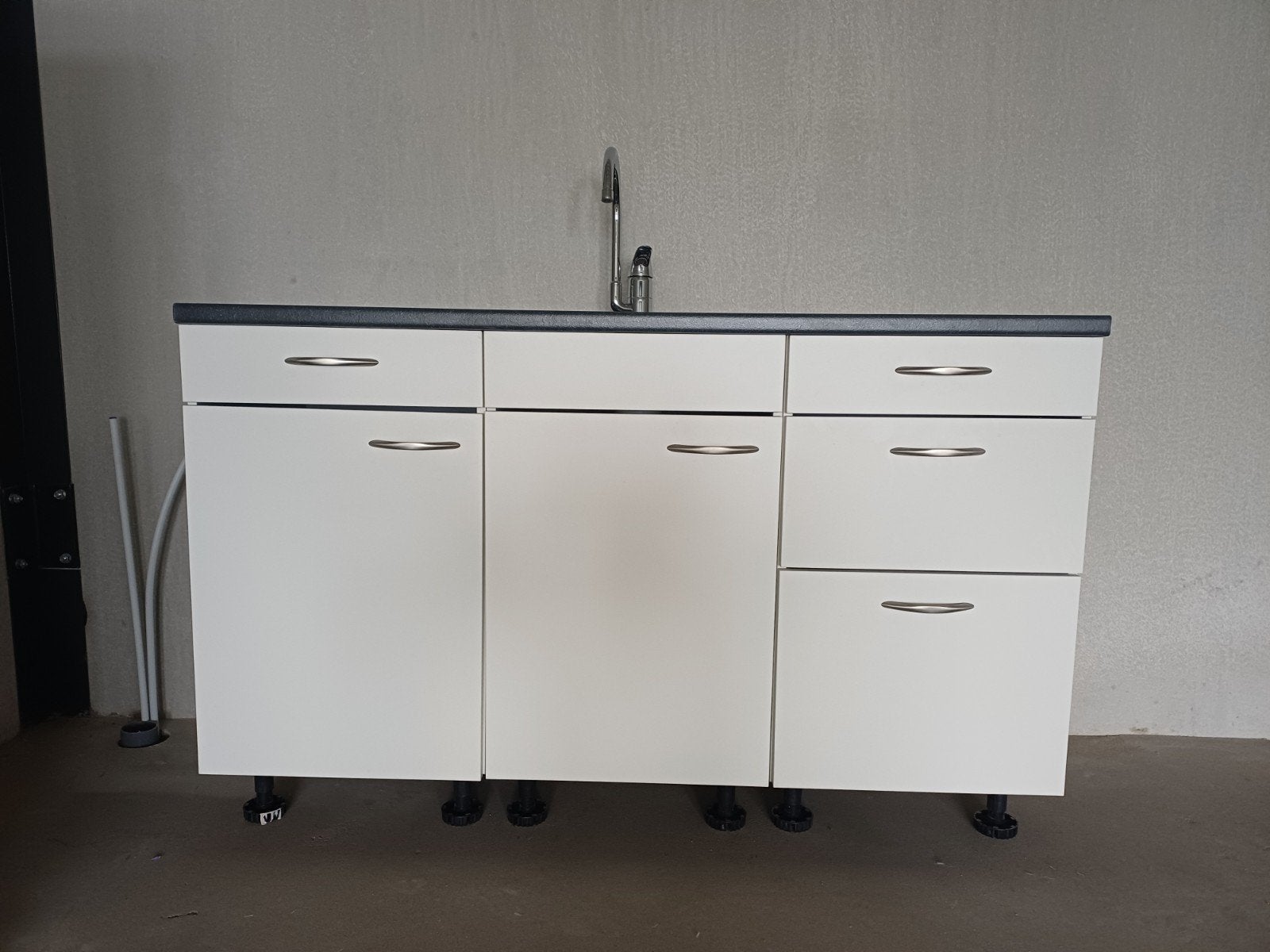 Keller keukenblok 180cm compleet en incl. bovenkasten, Ophalen, Overige materialen, Wit, Enkelwandige keuken