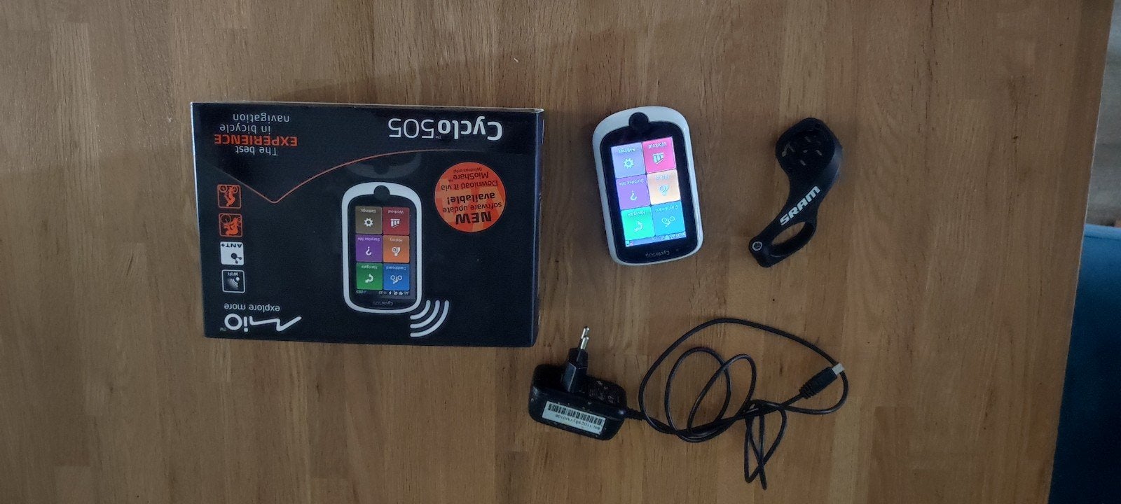 Mio Cyclo 505 fietsnavigatie met accessoires, Fietsen en Brommers, Ophalen of Verzenden, Gebruikt