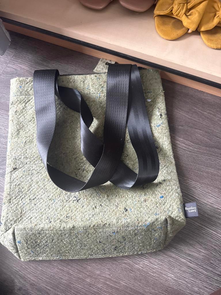 Groene shopper van gerecycled materiaal, Ophalen of Verzenden, Gebruikt, Groen, Shopper