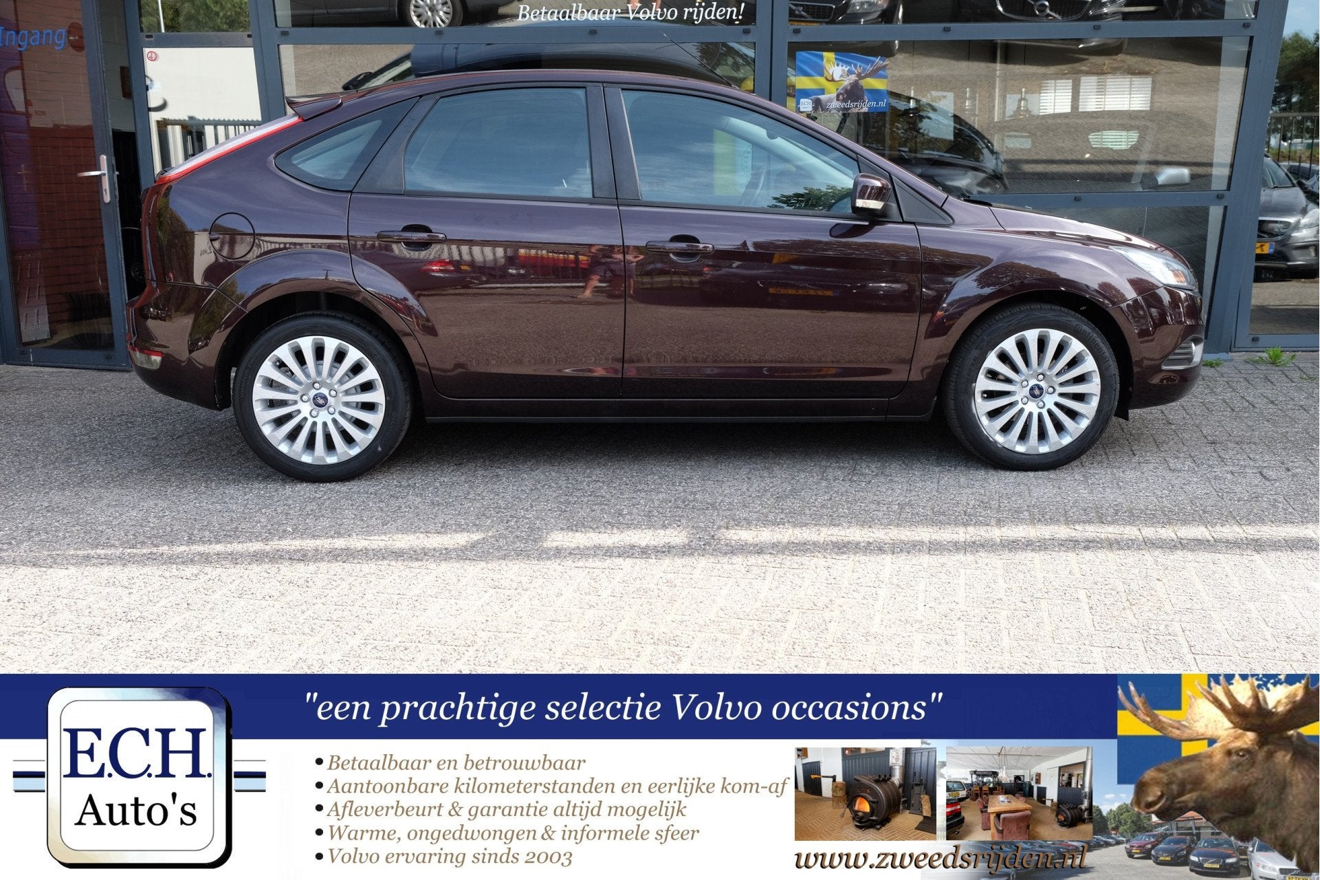 Ford Focus 1.6 Titanium (bj 2008), Auto's, 1596 cc, Gebruikt, Zwart, 620 kg