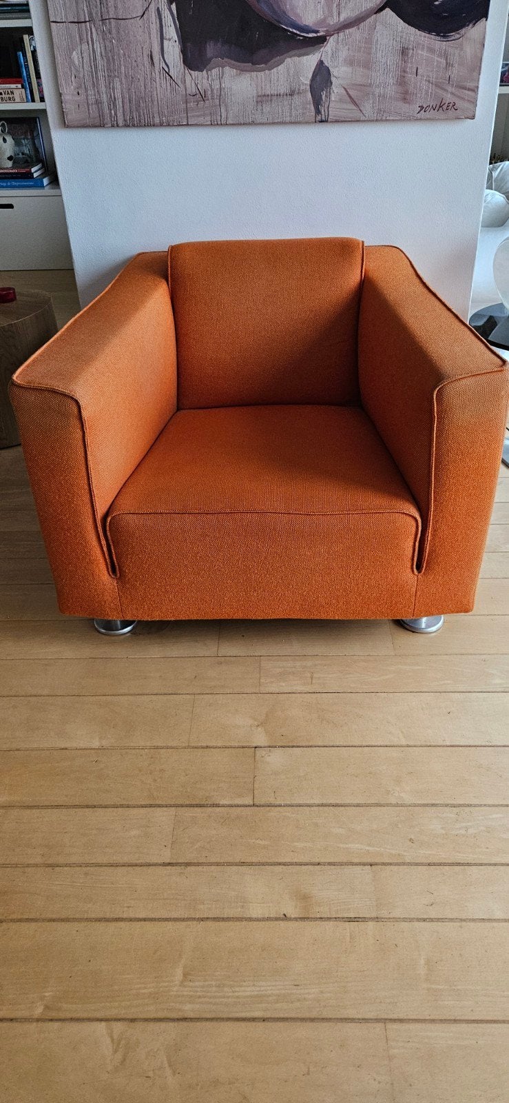 Gelderland design fauteuil - Bekleding verkleurd, Huis en Inrichting, Fauteuils, Ophalen, Gebruikt, Design, 75 tot 100 cm