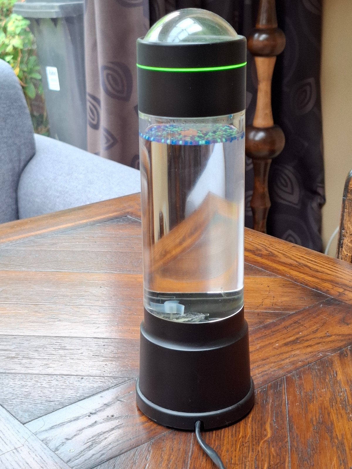 Unieke lavalamp met tornado-effect, Ophalen of Verzenden, Glas, Lavalamp