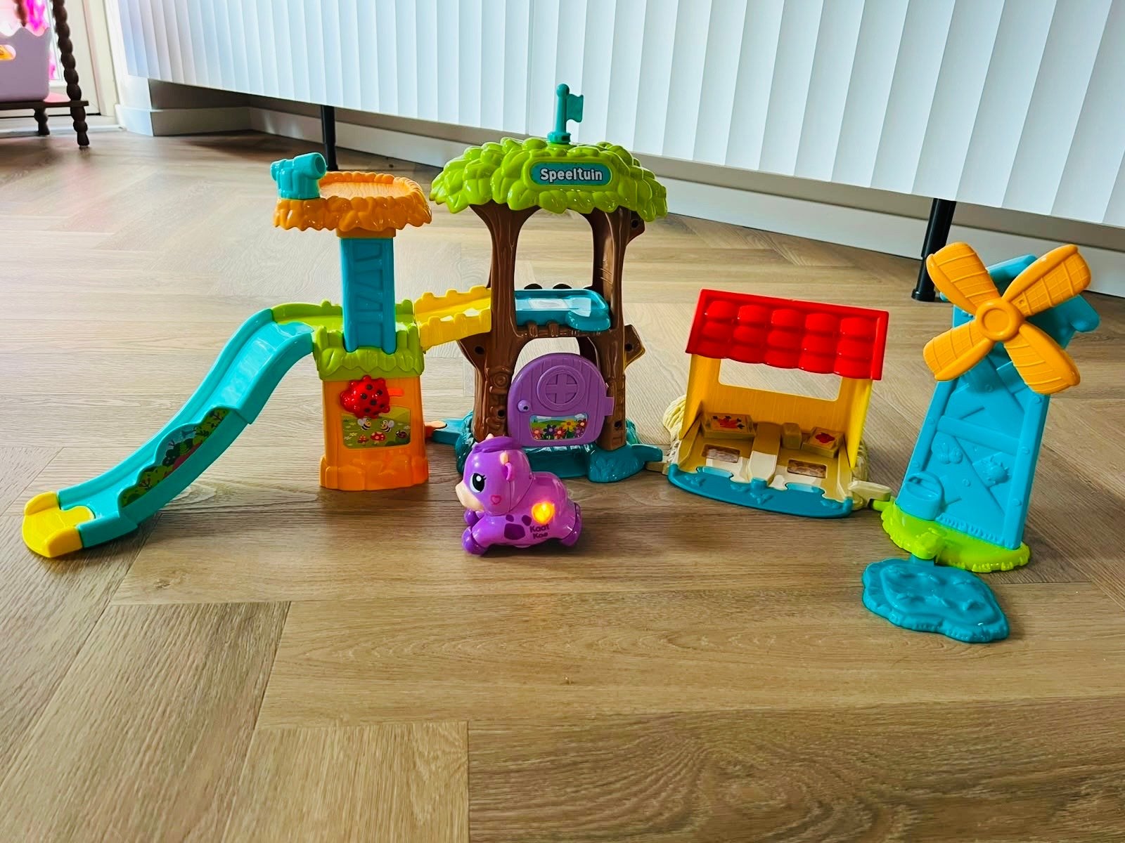 VTech Rol en Dol dieren speeltuin + Kaat Koe, Ophalen, Zo goed als nieuw, Jongen of Meisje