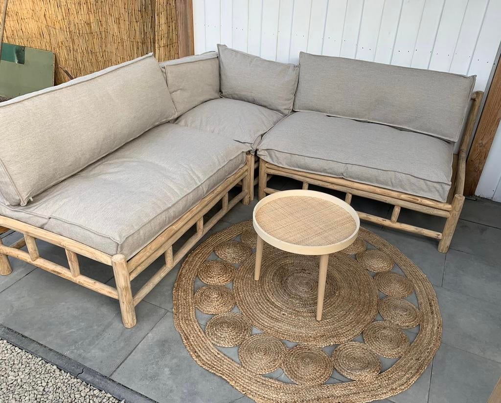 Bamboe loungesets inclusief kussens, Ophalen, Zo goed als nieuw, Overige materialen