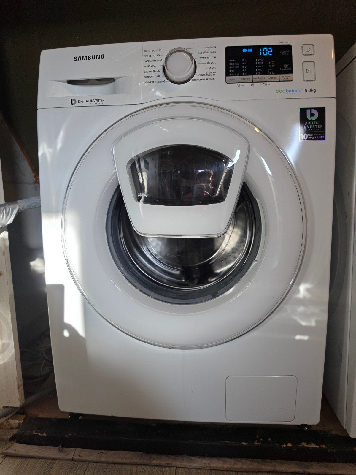 Samsung EcoBubble Wasmachine 9kg - Goed Onderhouden, Witgoed en Apparatuur, Wasmachines, 8 tot 10 kg, Ophalen, Gebruikt, Voorlader