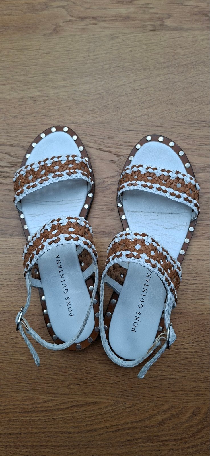 sandalen maat 40 van Pons Quintana, Wit, Zo goed als nieuw, Pons Quintana, Sandalen of Muiltjes