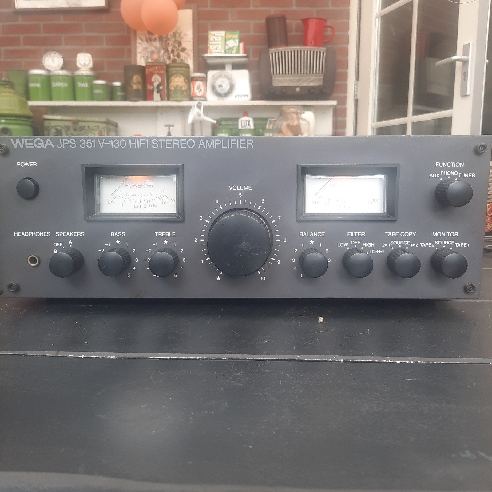 Wega JPS 351 V-130 Versterker Amplifier 170w eind 70er jaren, Overige merken, Gebruikt, Ophalen of Verzenden, 120 watt of meer