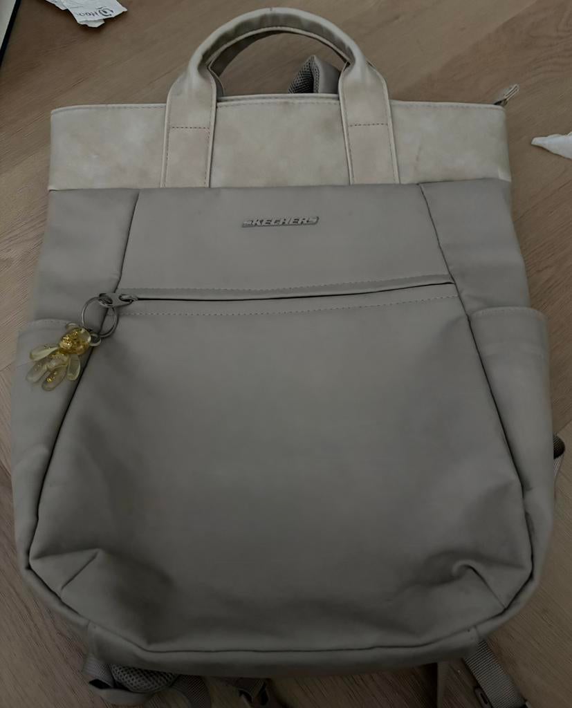 Sketchers beige school tas, Sieraden, Tassen en Uiterlijk, Tassen | Rugtassen, Gebruikt, 25 tot 40 cm, 30 tot 45 cm, Ophalen