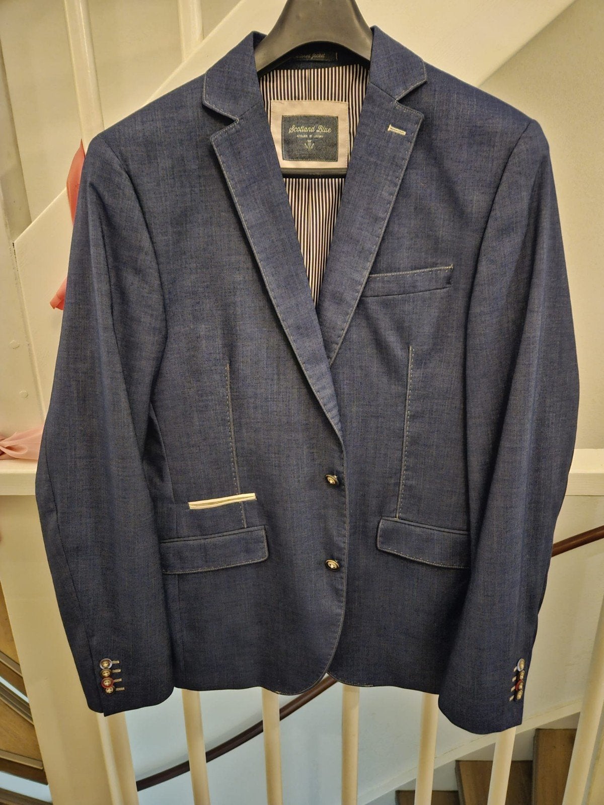 Stijlvol colbert van Scotland Blue, maat 102 (L), Kleding | Heren, Kostuums en Colberts, Ophalen, Maat 52/54 (L), Blauw, Scotland Blue