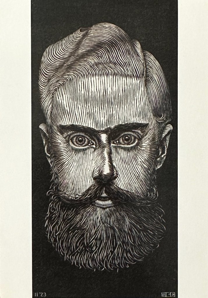 00106  M.C. ESCHER ~ zelfportret (1923), Verzenden, 1980 tot heden, Ongelopen, Overige thema's