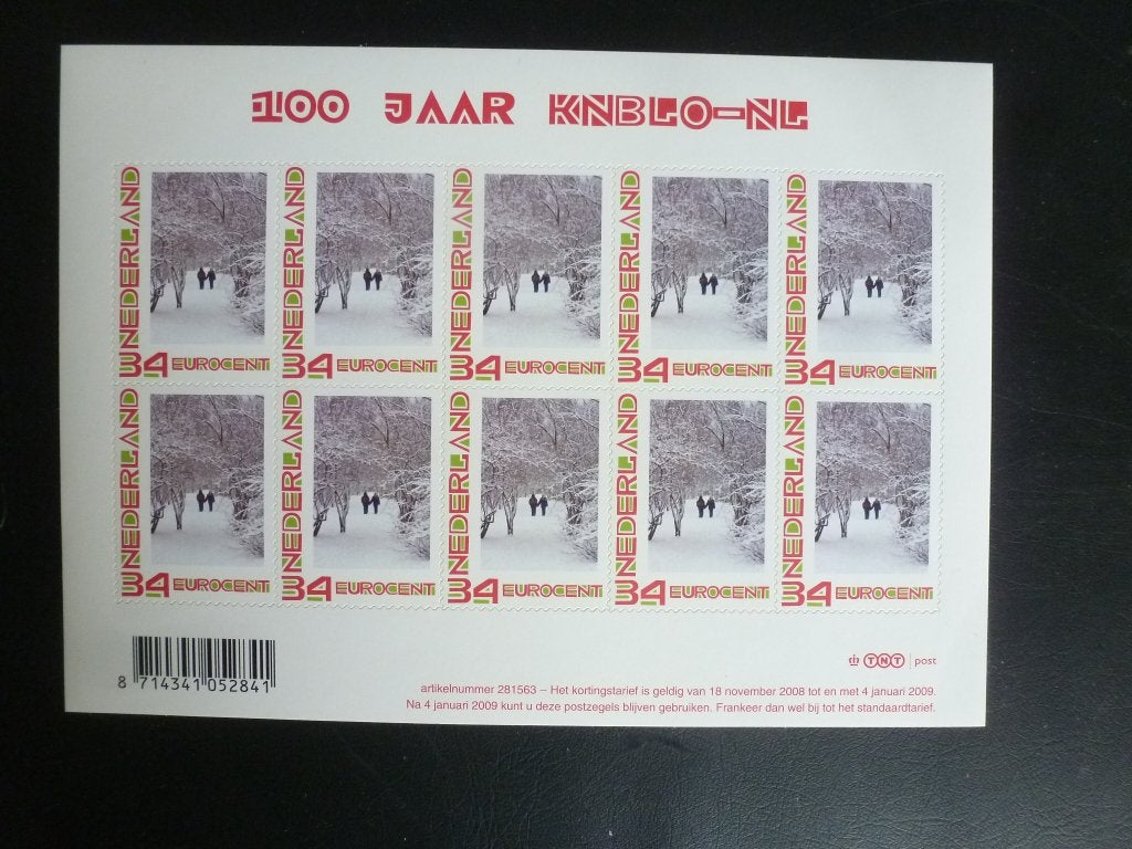 Nederland blok 100 jr.  KNBLO  2009, Verzenden, Postfris