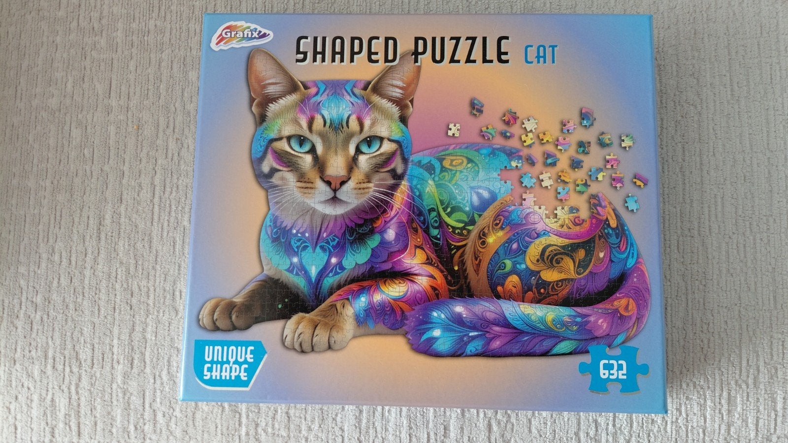 Grafix - shaped puzzel Cat - 632 stukjes, Ophalen, 500 t/m 1500 stukjes, Zo goed als nieuw, Legpuzzel