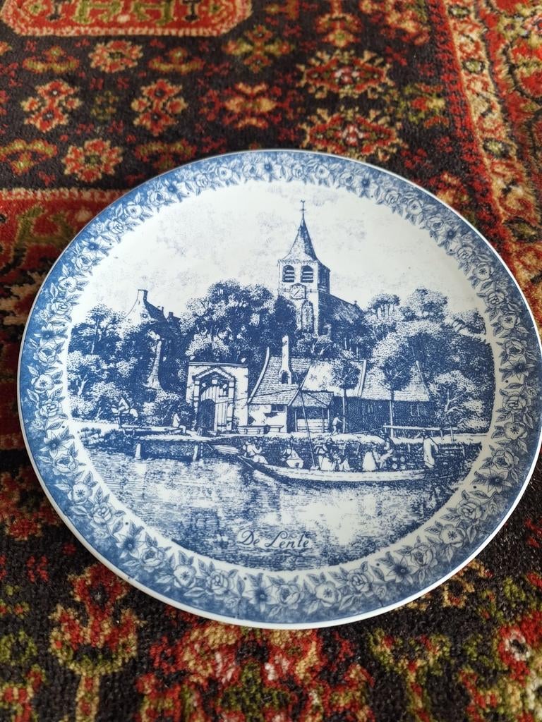 Delfts Blauw sierbord 'De Lente' - Royal Sphinx (5), Antiek en Kunst, Ophalen