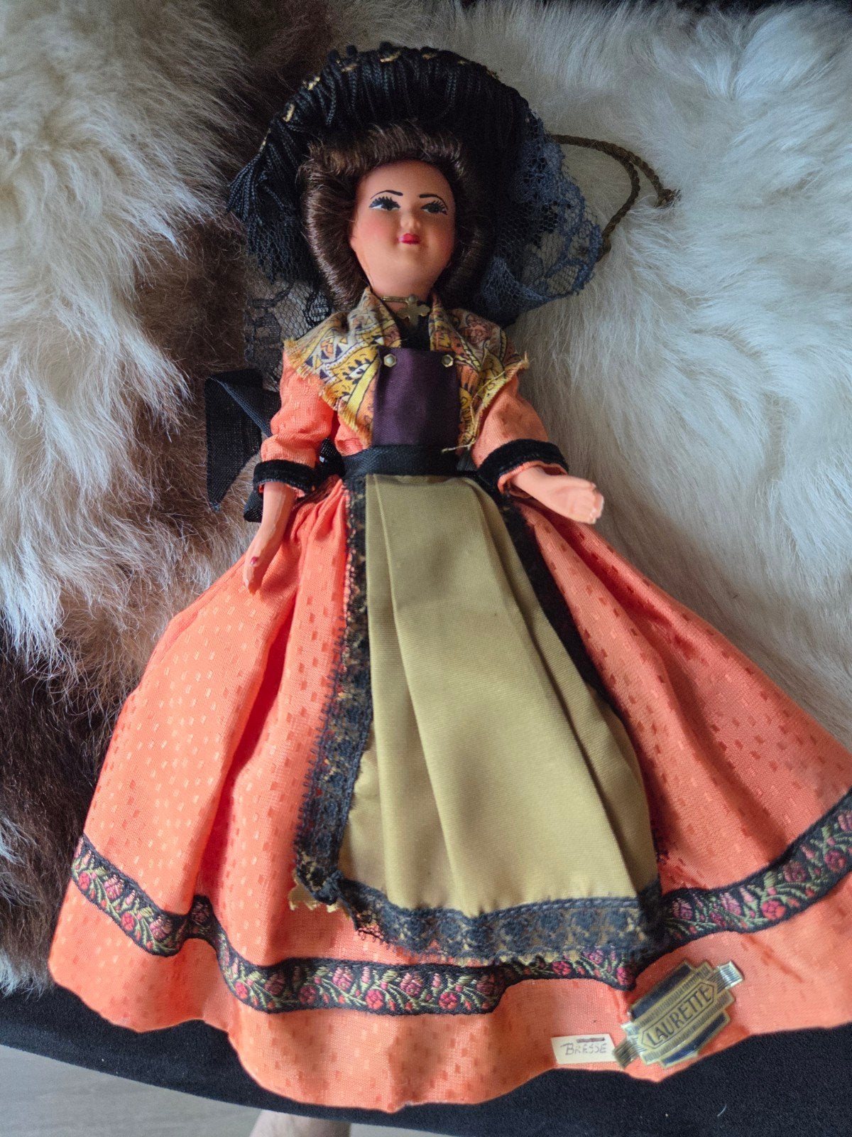 Vintage Laurette Bresse Pop in Traditionele Klederdracht, Verzamelen, Poppen, Ophalen of Verzenden, Gebruikt, Pop