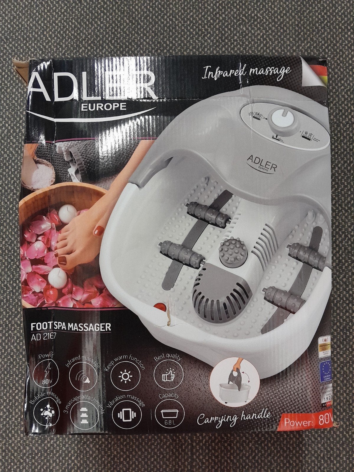 ADLER Voet Spa Masseerapparaat met Infrarood en Bubbel, Ophalen, Nieuw, Hand- en Voetverzorging