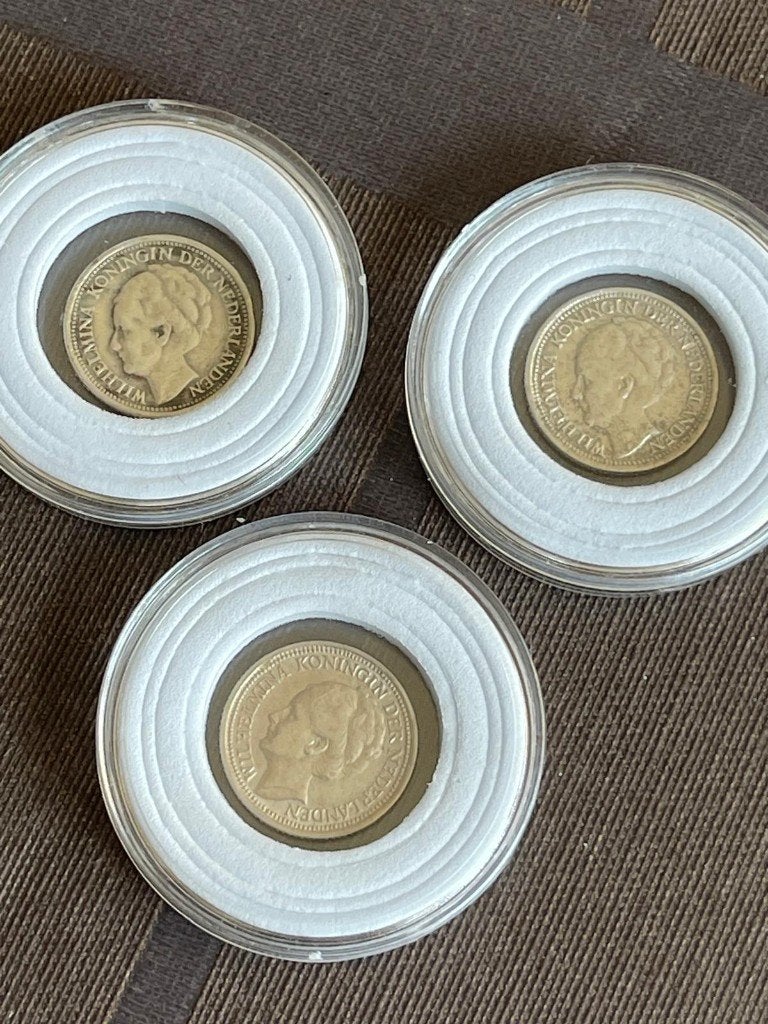 Bodemvondst  3 x 10 cent Wilhelmina, Postzegels en Munten, Munten | Nederland, Ophalen of Verzenden, Koningin Wilhelmina, 10 cent