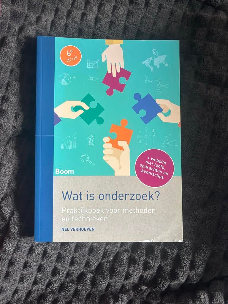 Wat is onderzoek? 6e druk - Nel Verhoeven, Boeken, Ophalen of Verzenden, Gamma, Zo goed als nieuw, HBO
