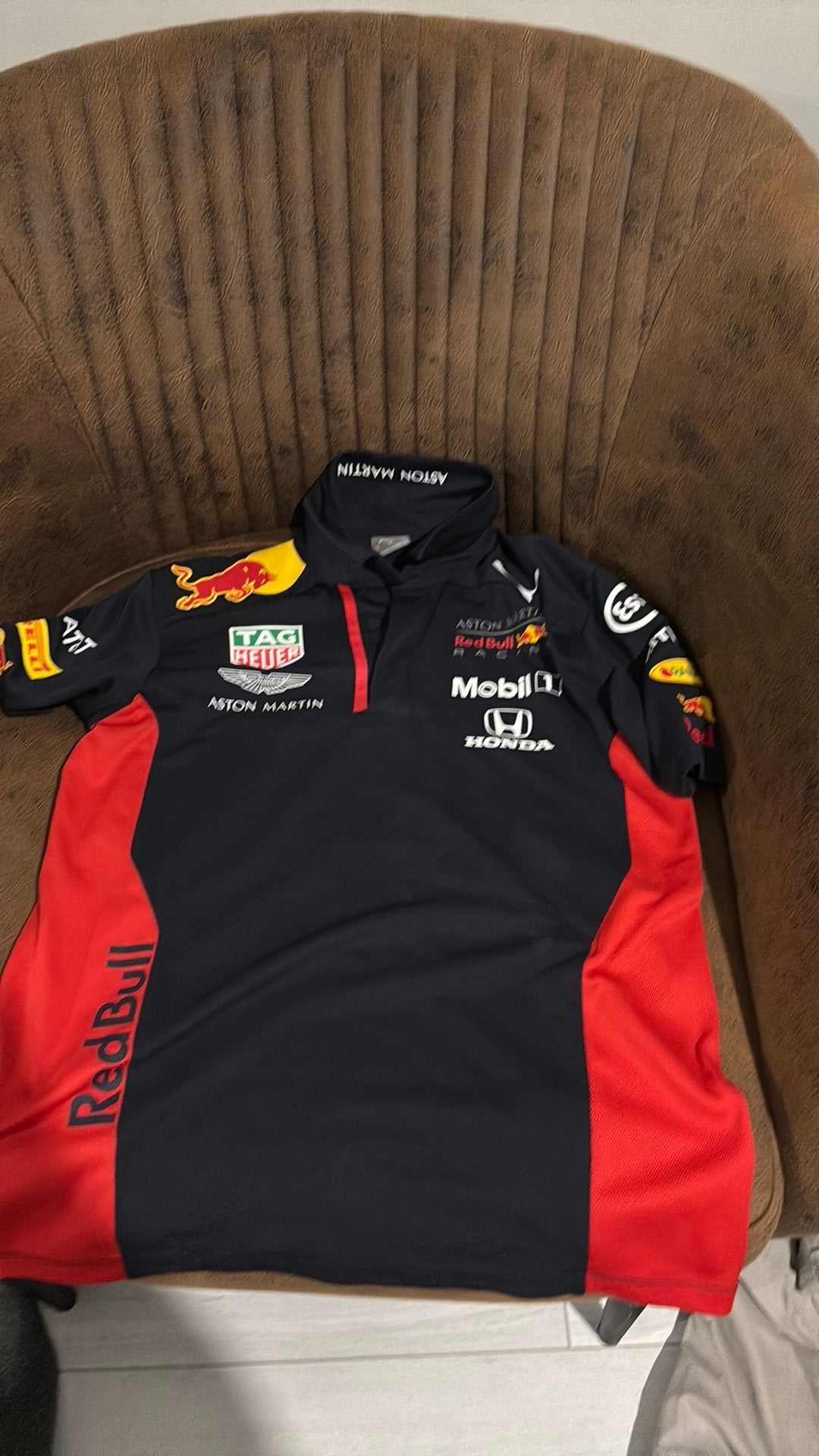Originele Puma Aston Martin Red Bull F1 Polo Shirt Maat S, Ophalen, Zo goed als nieuw, Formule 1