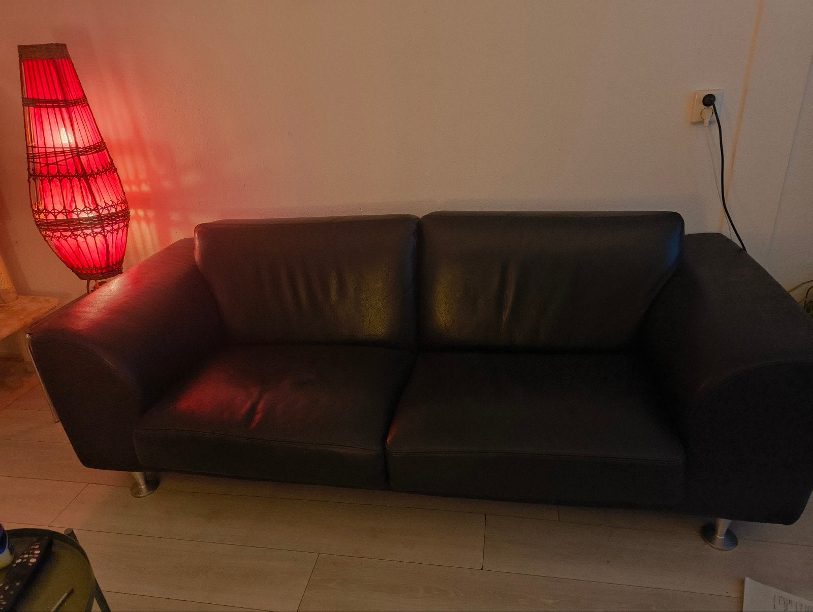 Lederen bankstel te koop, Gebruikt, 150 tot 200 cm, Tweepersoons, Ophalen of Verzenden