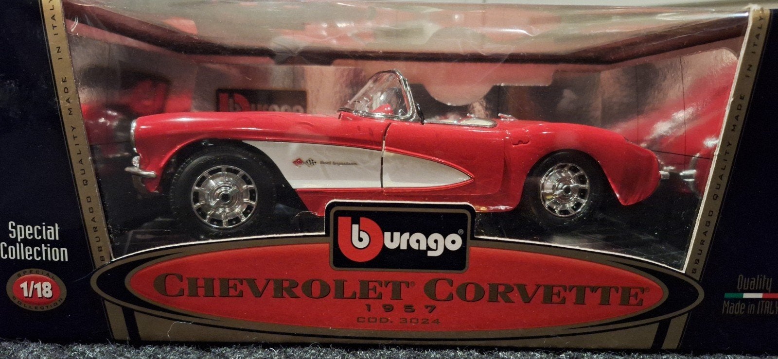 Burago Chevrolet Corvette 1957 Special Collection 1:18, Kinderen en Baby's, Ophalen, Nieuw