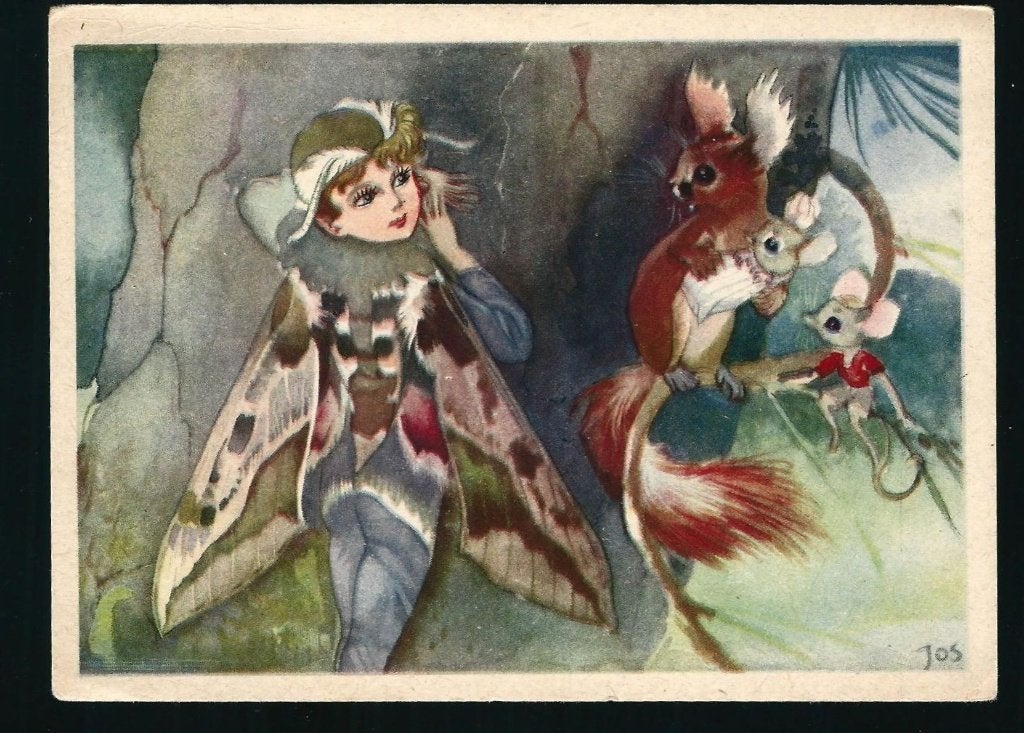 Jos Ruting Vlinderkind U03, Verzamelen, Ansichtkaarten | Themakaarten, Ophalen of Verzenden, 1920 tot 1940, Ongelopen, Sterren en Beroemdheden