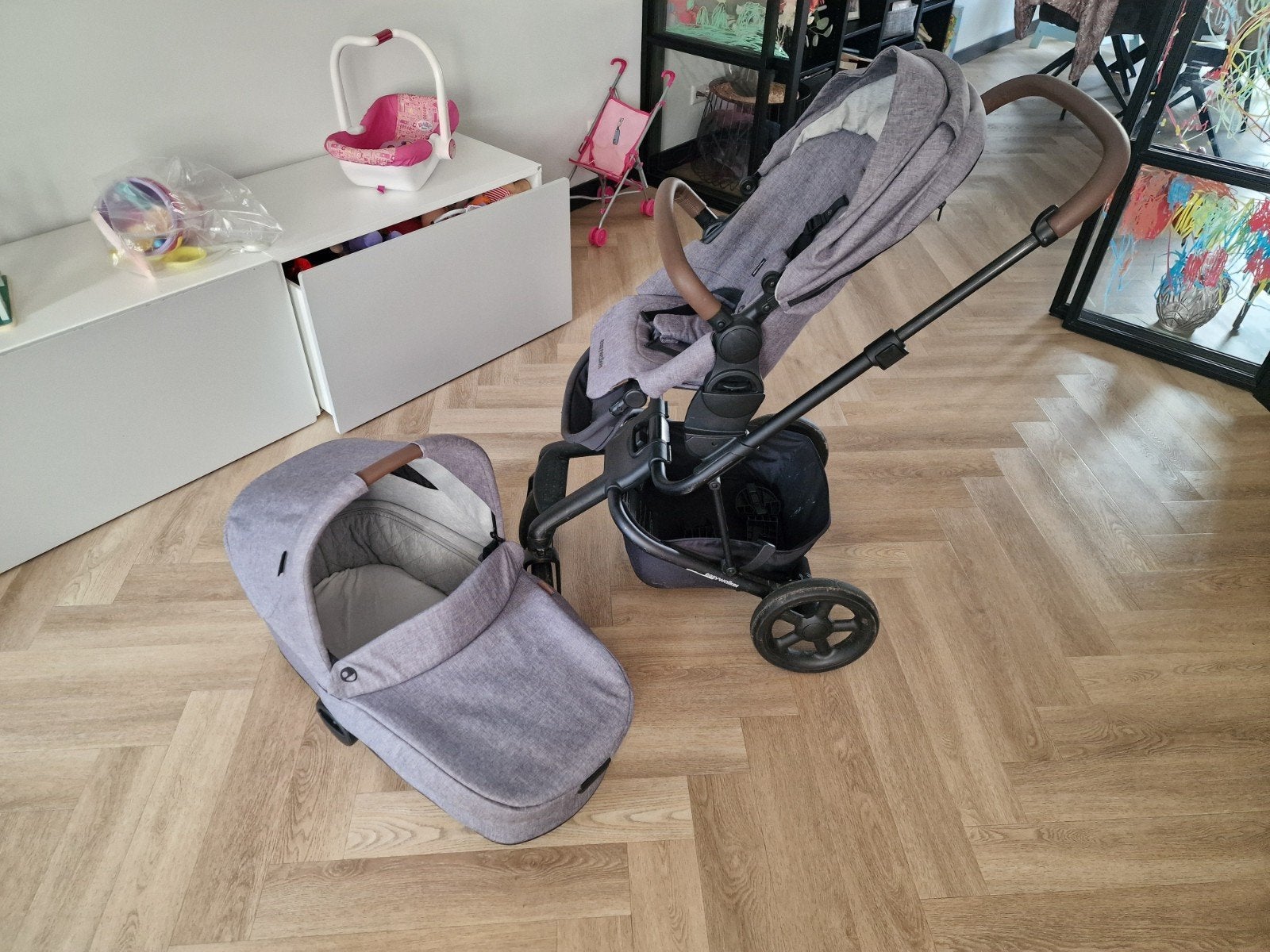 Easywalker Harvey 2 combiwagen +reiswieg+adapters+regenhoes, Overige merken, Gebruikt, Met autostoeltje, Ophalen of Verzenden