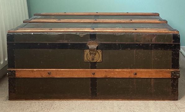 Antieke dekenkist / reiskist met prachtige patina, Antiek en Kunst, Ophalen