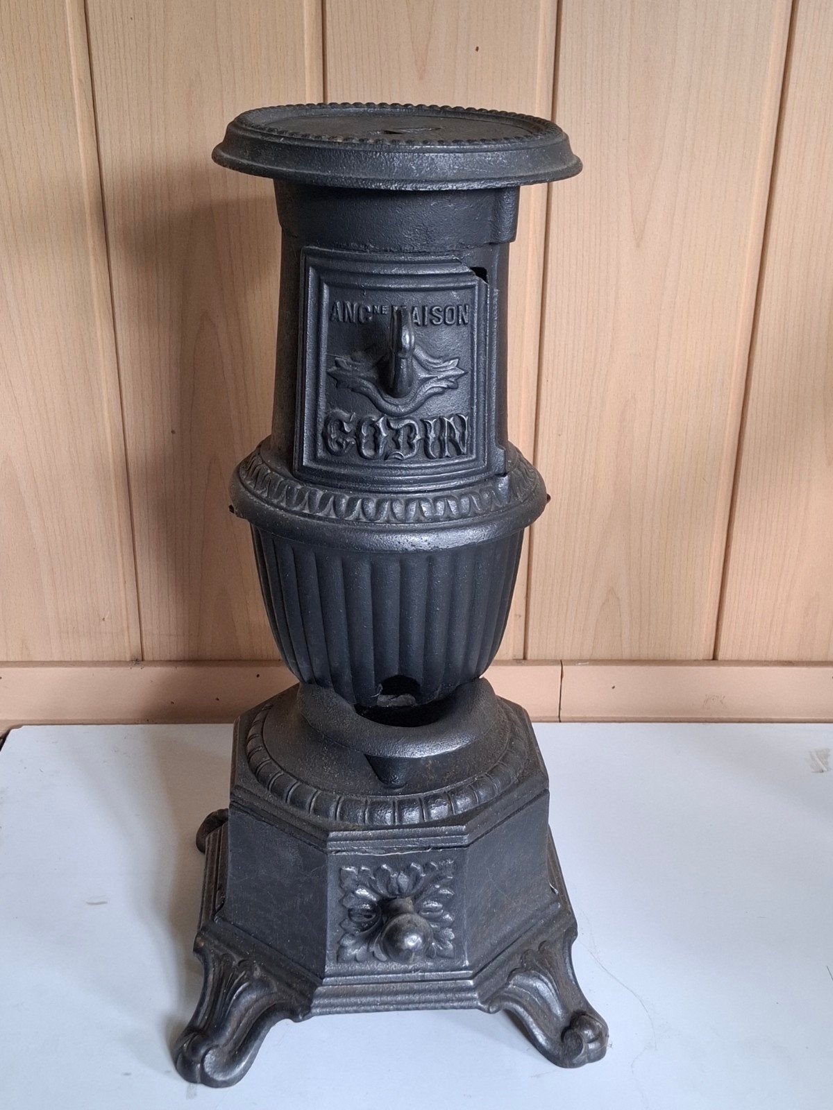 Antieke Godin Kolenkachel - Decoratief, 58cm hoog, Ophalen, Gebruikt, Overige brandstoffen, Vrijstaand