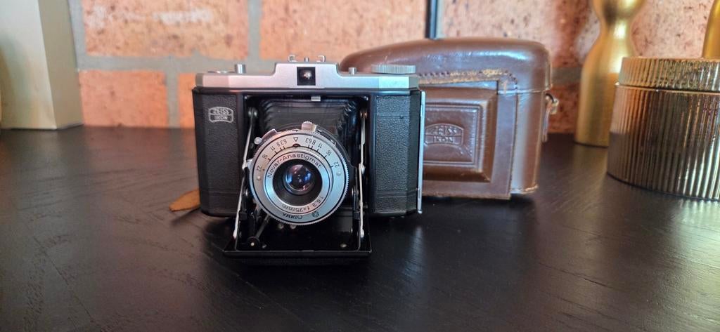 Zeiss Ikon Nettar camera met tasje, Audio, Tv en Foto, Fotocamera's Analoog, Ophalen of Verzenden, Compact, Overige Merken