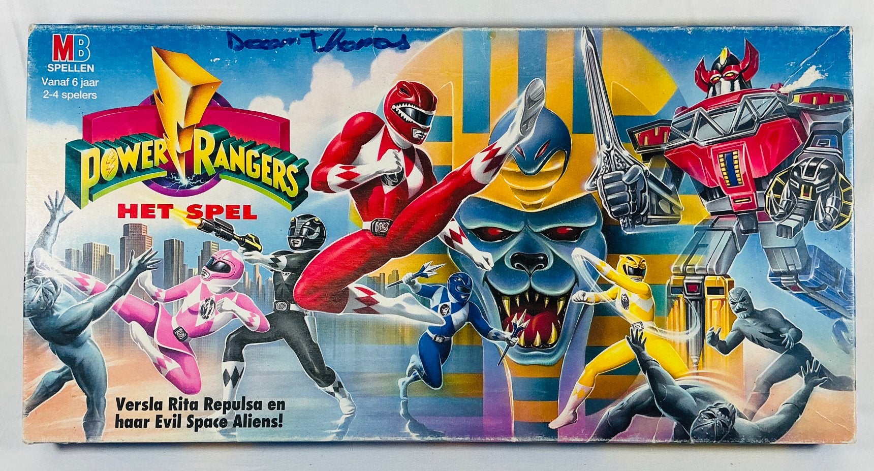 Power Rangers Vintage bord gezelschapsspel MB 1994, Verzenden, Gebruikt