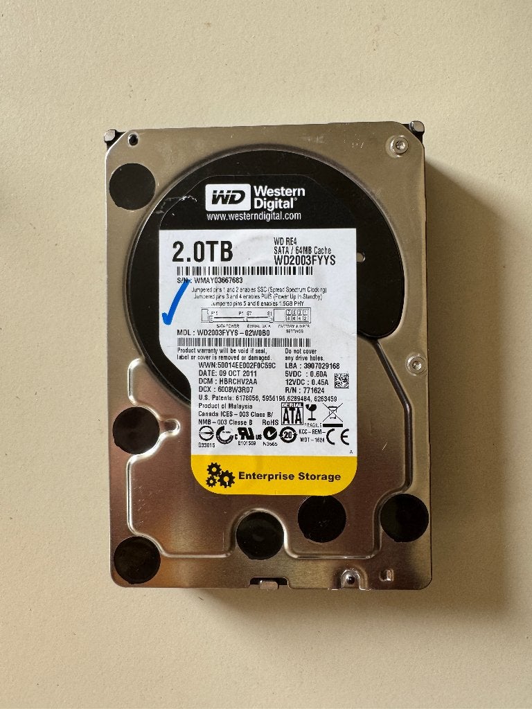 WD Enterprise 2tb NAS - Server HDD, Server, Info@debitstore.nl, Zo goed als nieuw, Western Digital