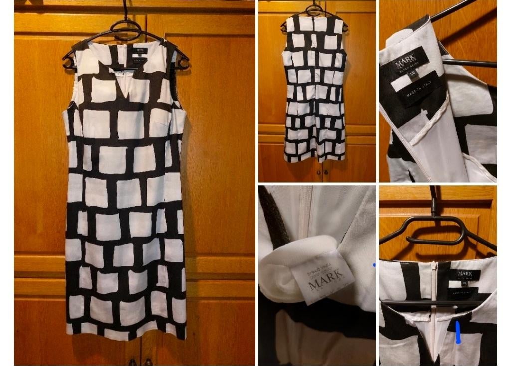 Zomerjurk zwart/wit 38 Mark, Kleding | Dames, Jurken, Maat 38/40 (M), Overige kleuren, Ophalen of Verzenden, Zo goed als nieuw