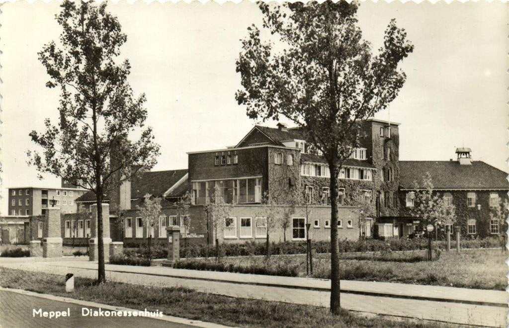 Meppel - Diakonessenhuis - 1958 gelopen, Ophalen of Verzenden, 1940 tot 1960, Gelopen, Drenthe
